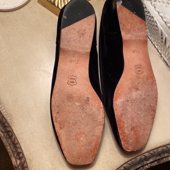 Enzo Angliolini black Swede flats , diamond pattern top - Picture 5 of 5